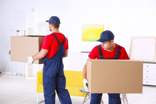 Customer raising a moving service complaint in a professional office setting