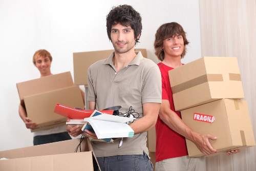 Careful loading of furniture and cartons for a Notting Hill apartment move