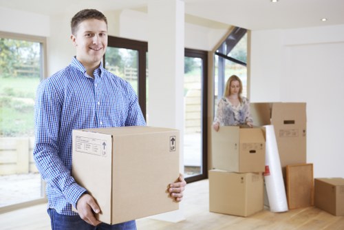 Packing and moving office furniture for a West London business
