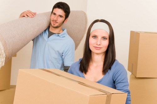 Careful packing and loading of household furniture for a local move