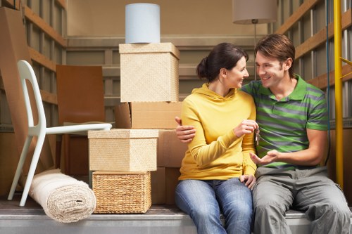 Notting Hill moving company preparing items for safe transport with care
